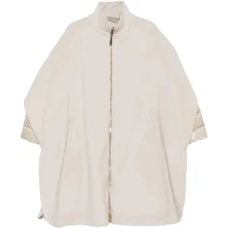 Wool jacket with poncho