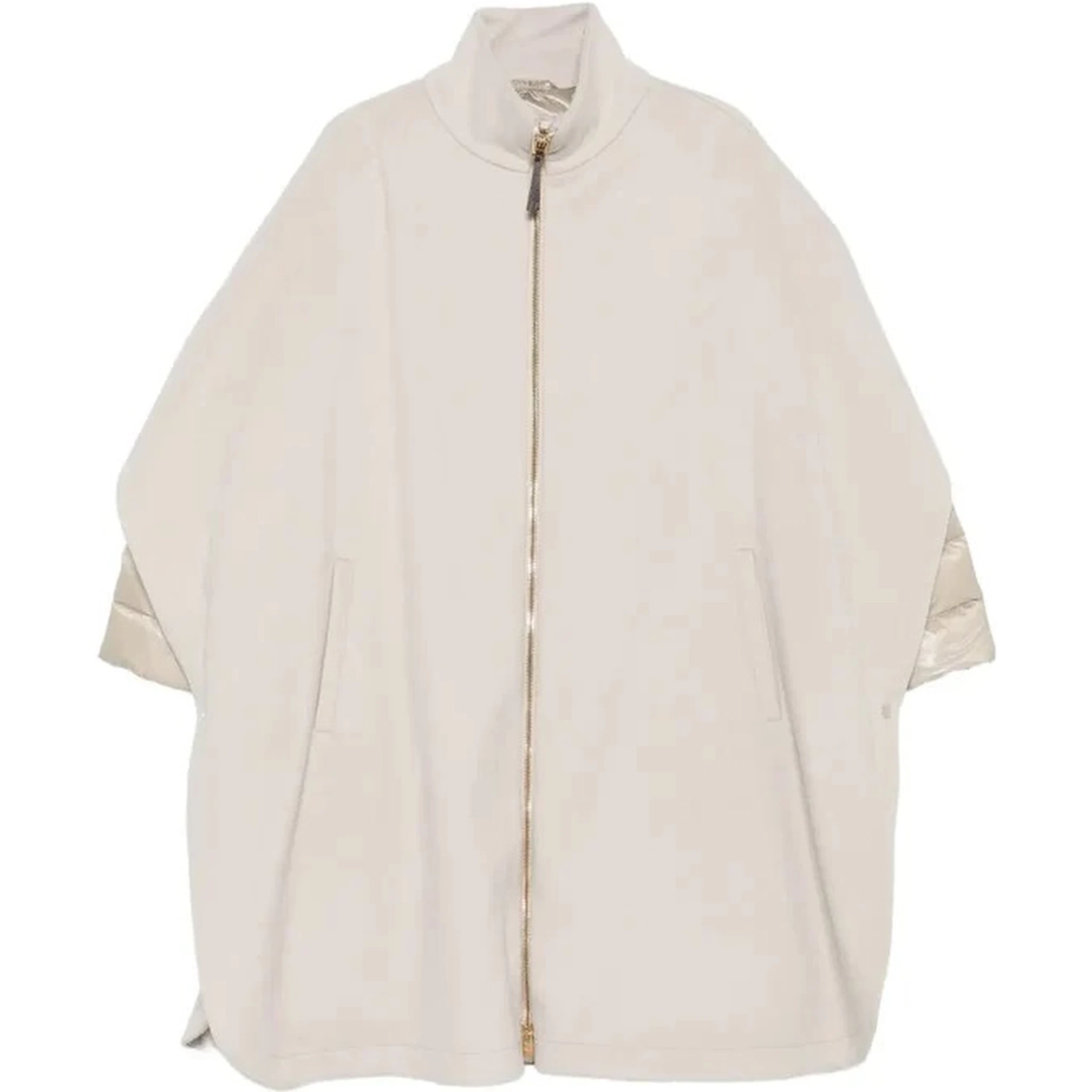 Wool jacket with poncho