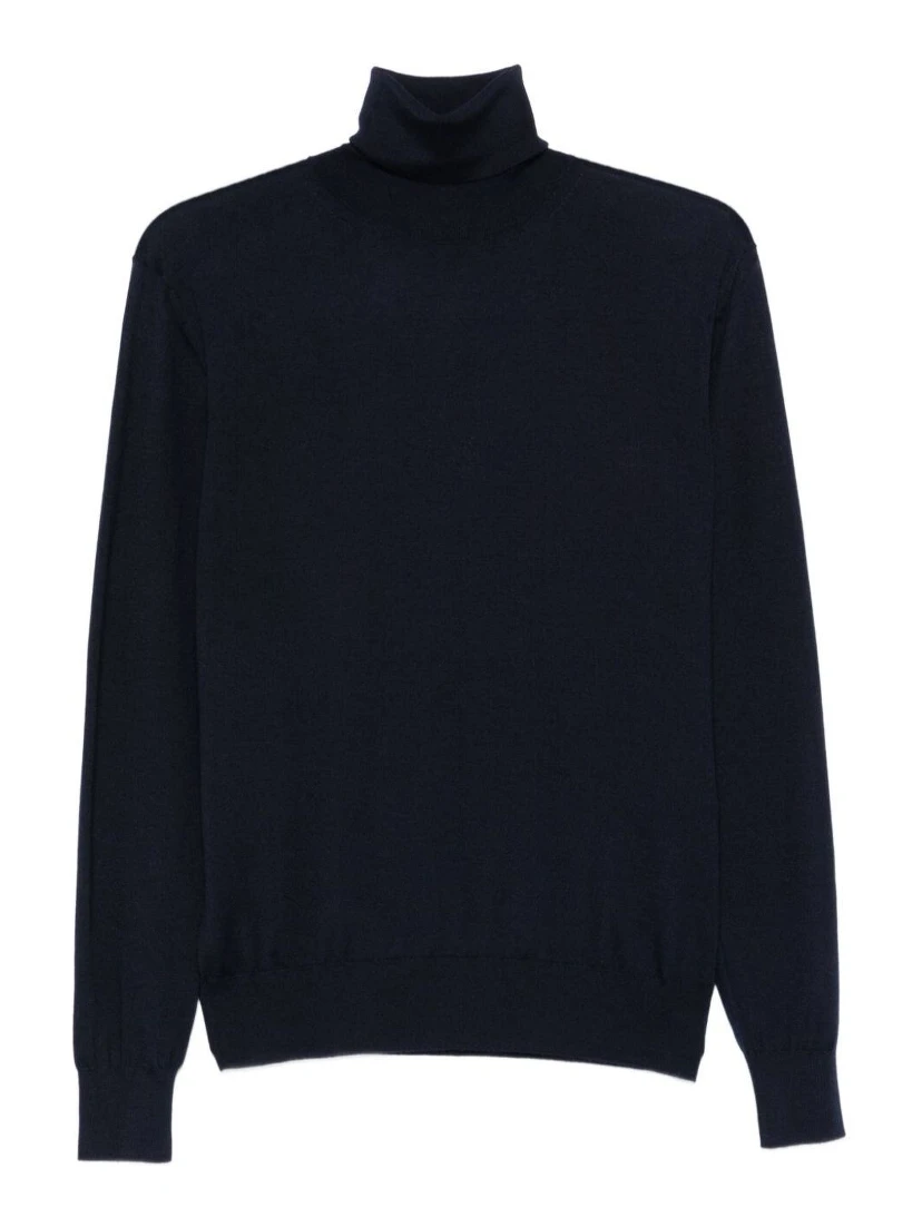 Wool and cashmere turtle knitwear