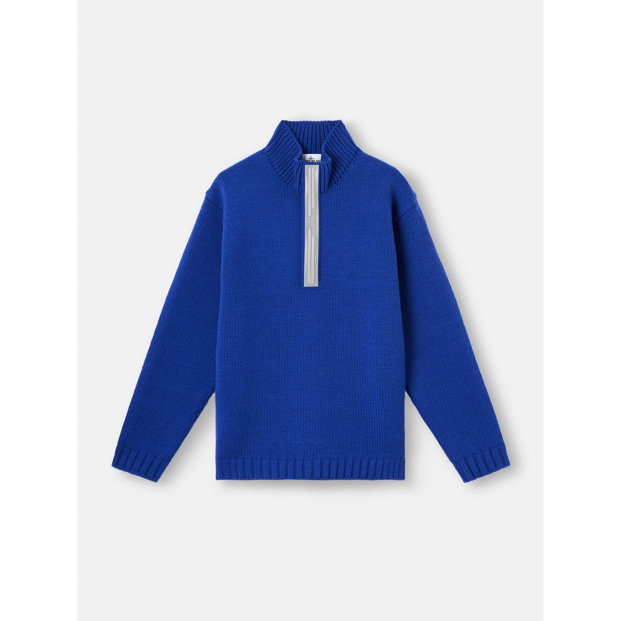 Virgin wool knitwear with short zip