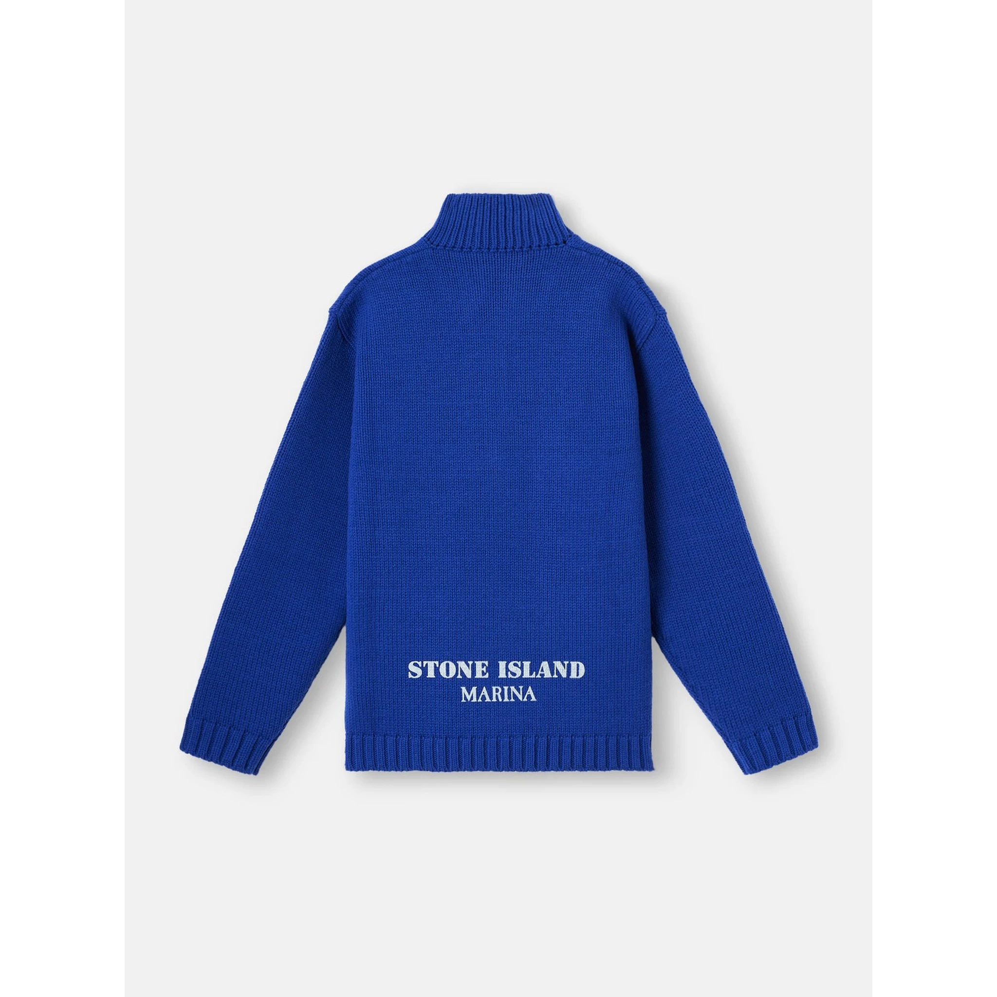 Virgin wool knitwear with short zip