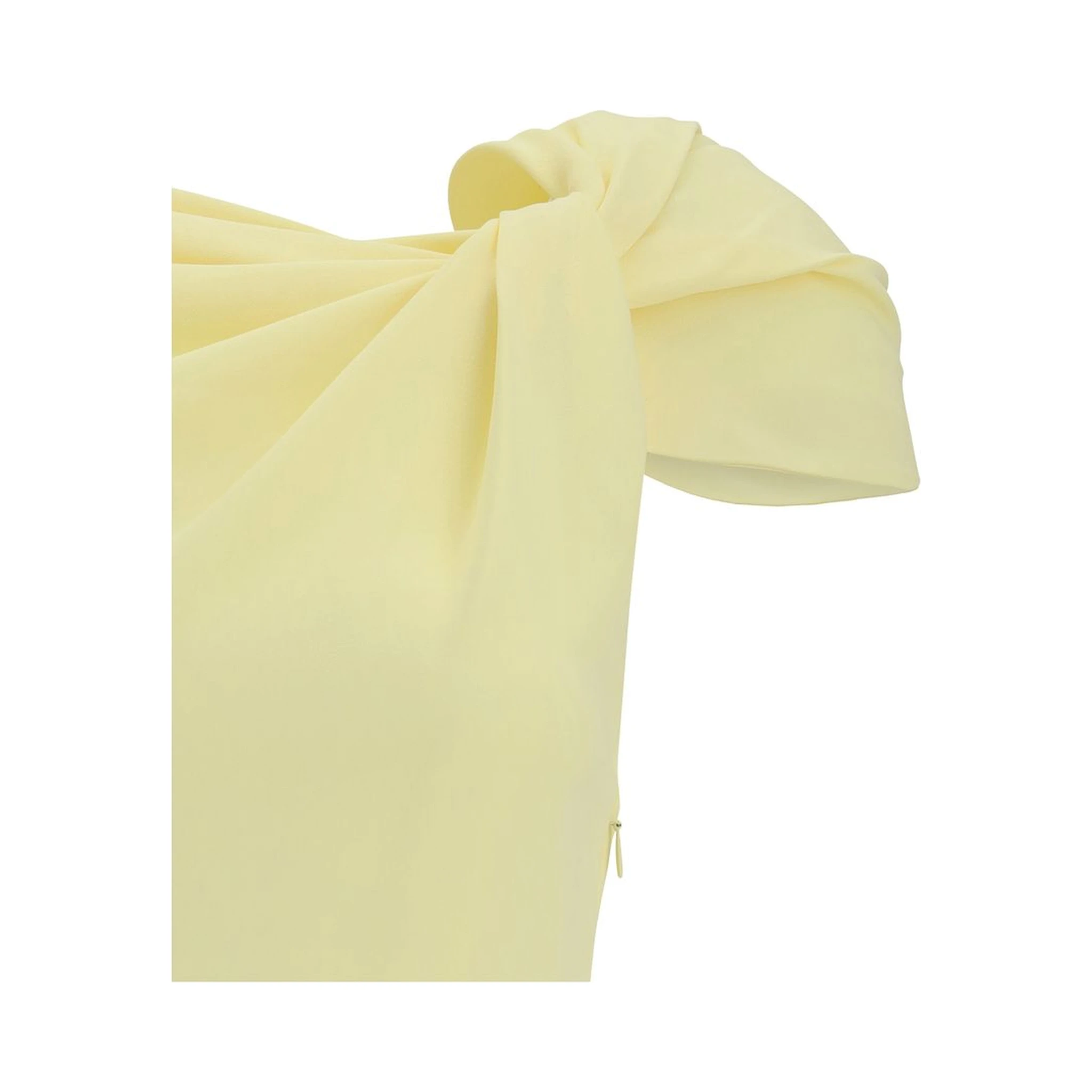 Yellow Viscose Casual Dress