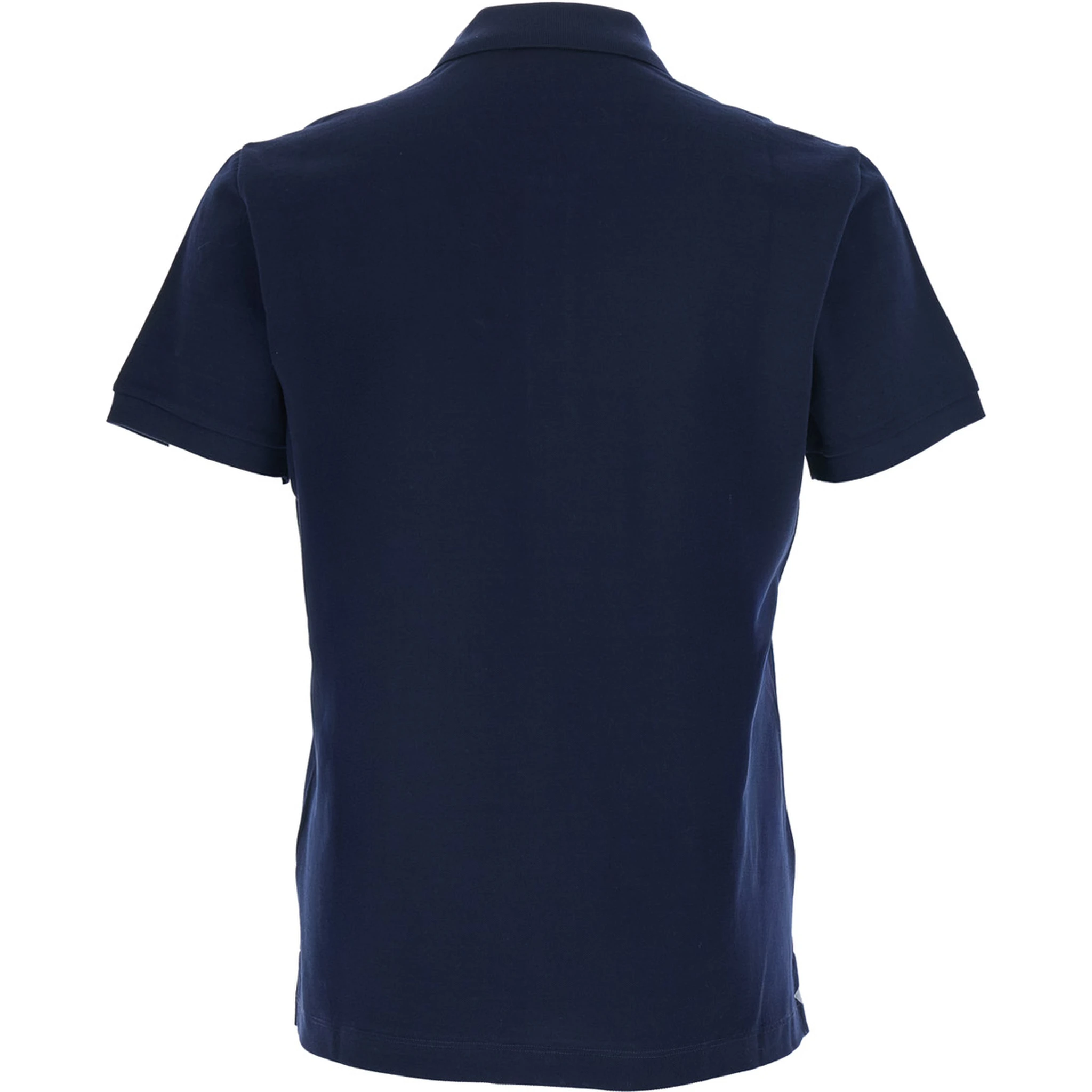 Blue Polo Shirt with Metallic FF Logo on the Front in Cotton Pique Man