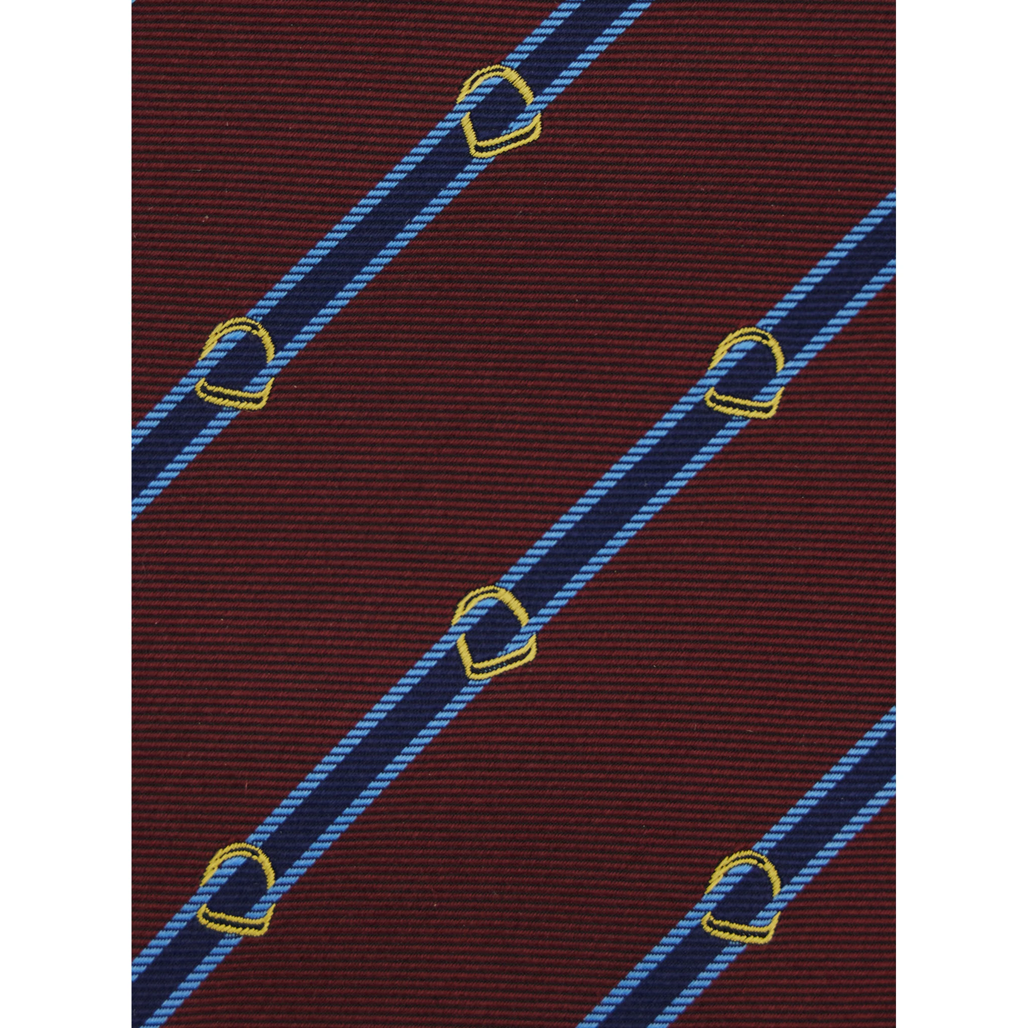 Bordeaux Tie with All-Over Striped Motif in SIlk Man