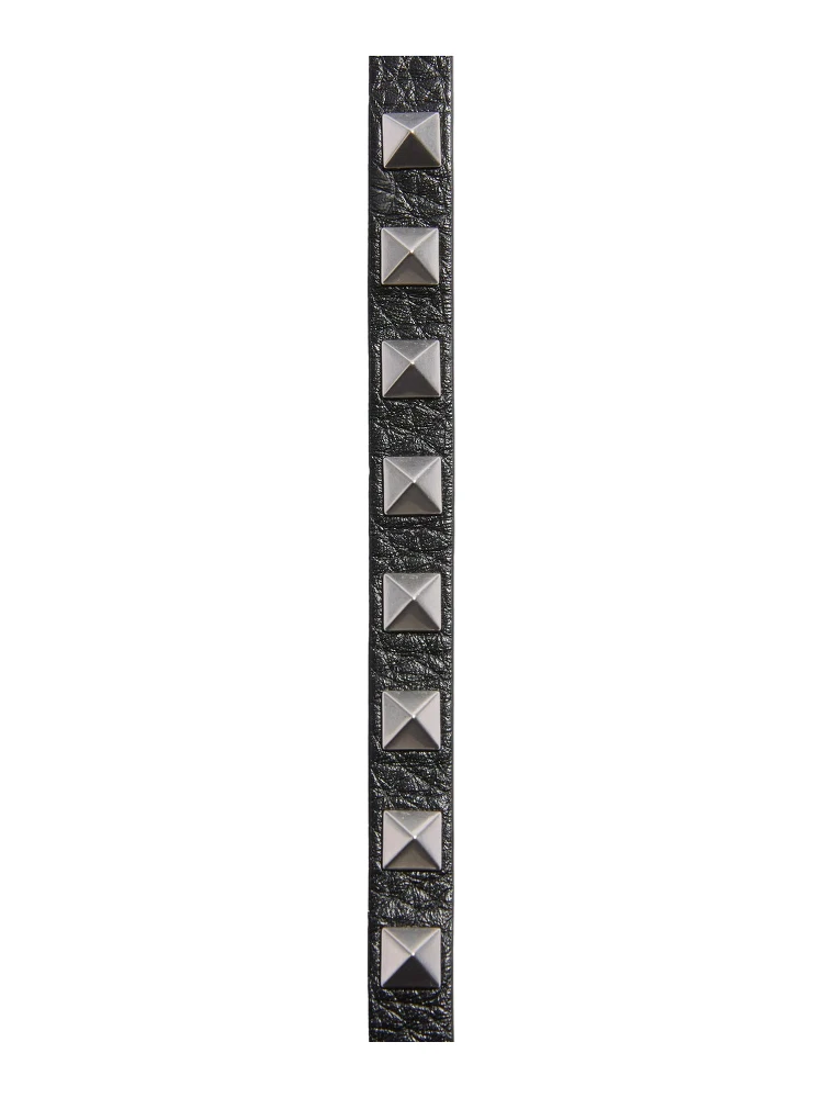 Black Bracelet with ROckstud Embellishment in Leather Man alternative