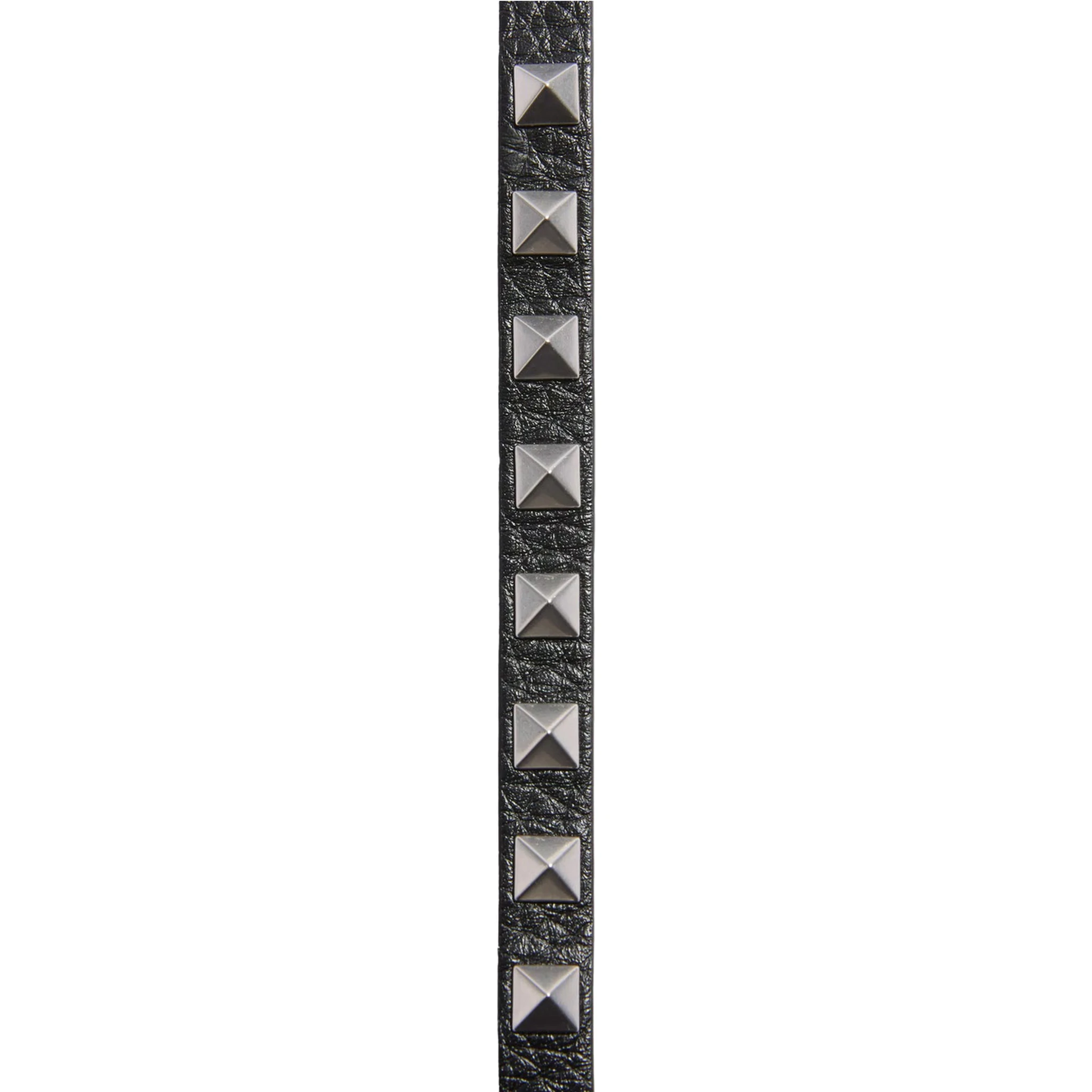 Black Bracelet with ROckstud Embellishment in Leather Man