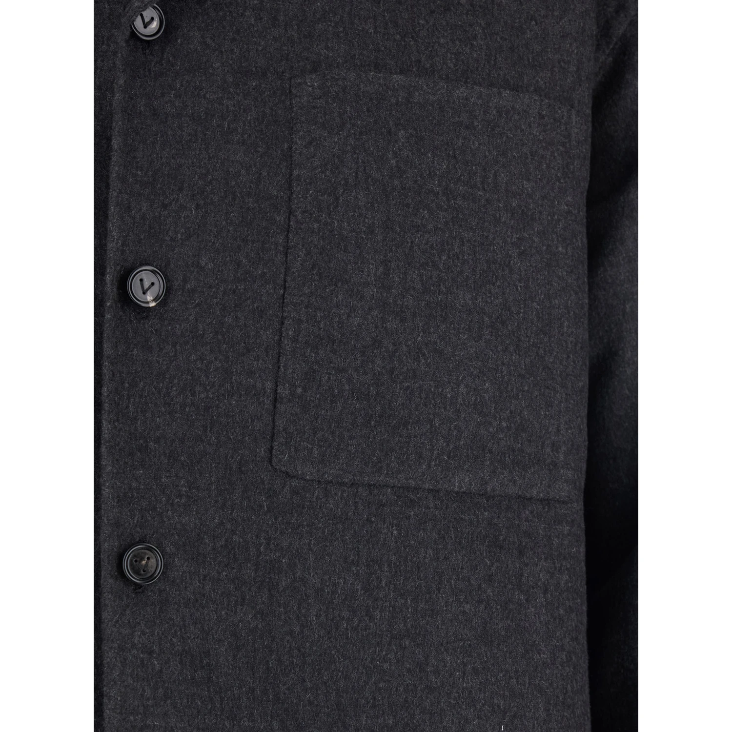 Grey Jacket with Wide Notched Revers in Cashmere and SIlk Man