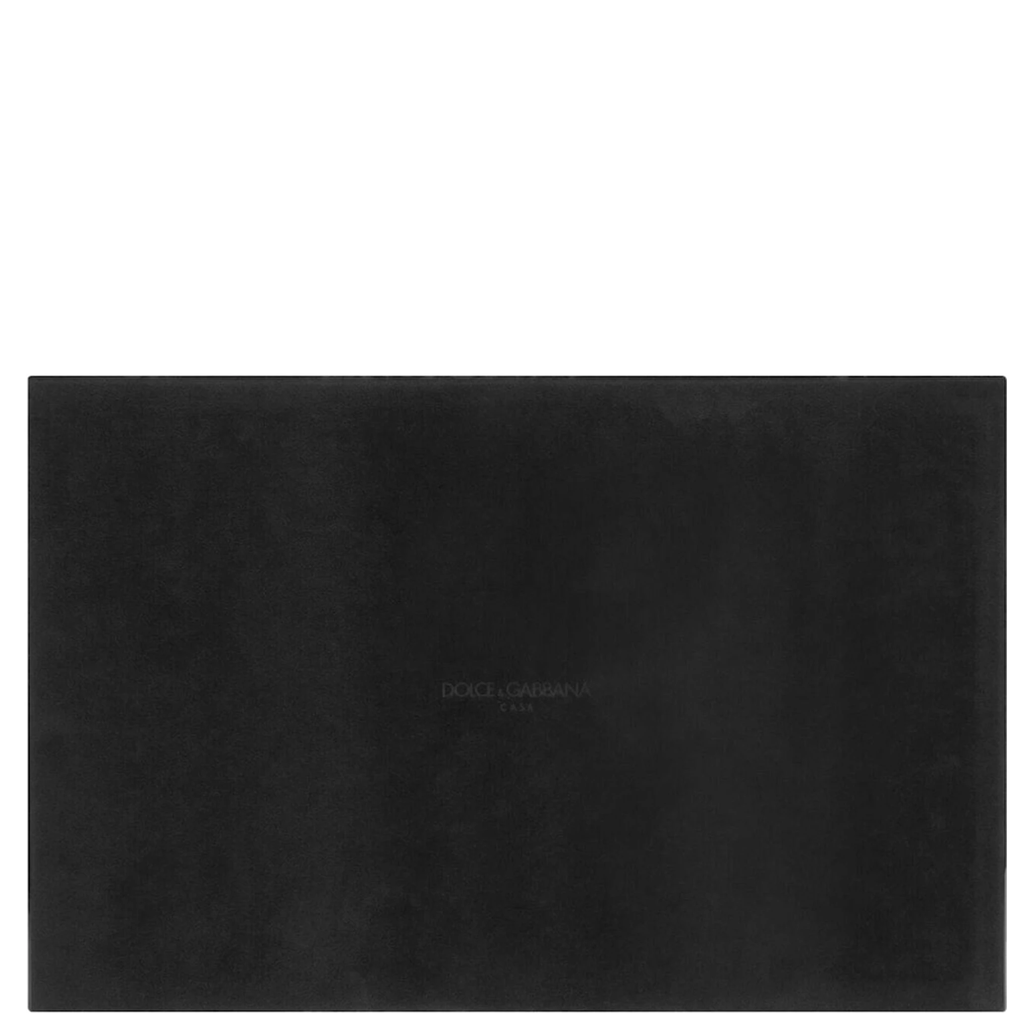 Black Rectangular Tray with All-Over Logo Print in Lacquered Wood Home