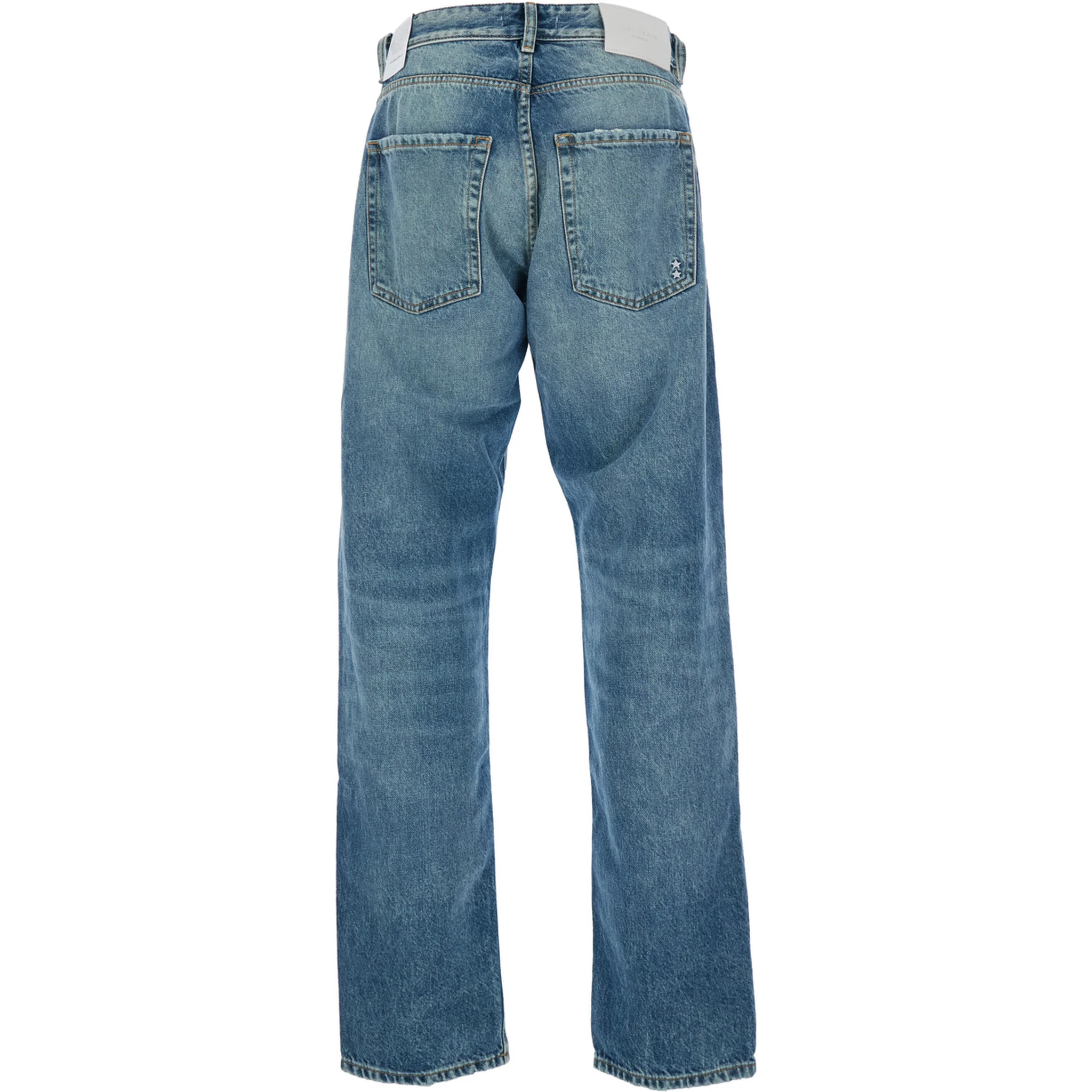 Kanye Light-Blue 5-Pocket Jeans with Logo Patch in Cotton Denim Man