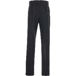 Grey Pants with Belt Loops in Cashmere and SIlk Man