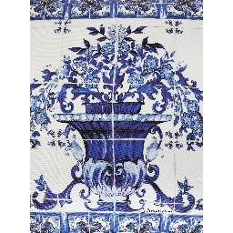 Multicolor Square Cushion with All-Over Floral Print and Side Zip Closure in Cotton Home