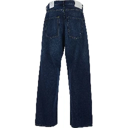 Will Blue 5-Pocket Jeans with Logo Patch in Cotton Denim Man