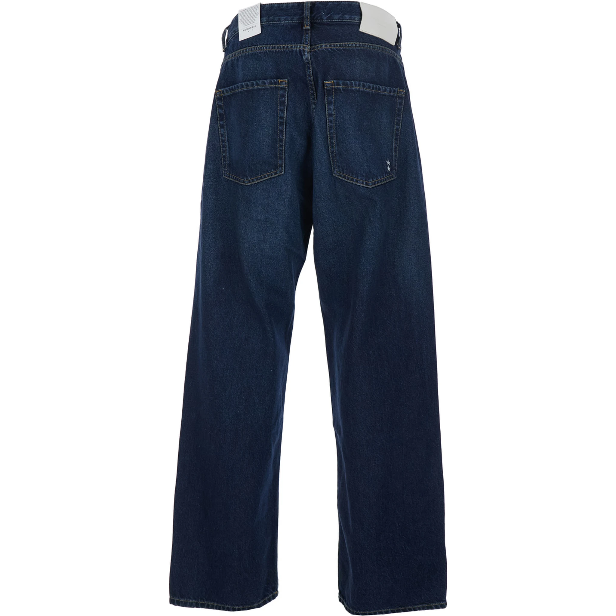 Will Blue 5-Pocket Jeans with Logo Patch in Cotton Denim Man