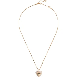 Coeur Royal Gold Coloured Necklace with Heart Pendant with Crystals in Metal and Crystals Woman