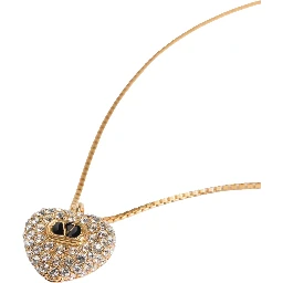 Coeur Royal Gold Coloured Necklace with Heart Pendant with Crystals in Metal and Crystals Woman