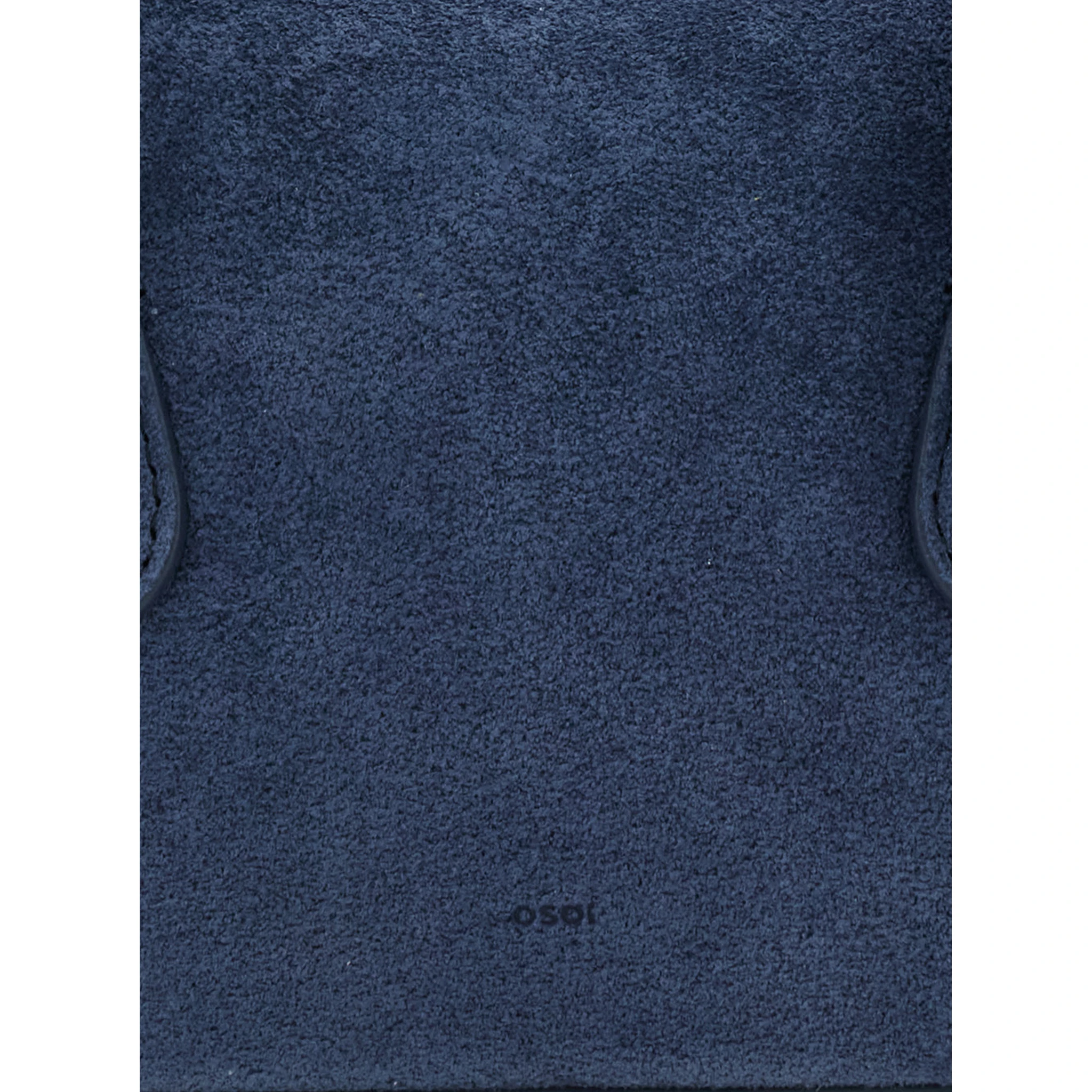 Boat Wide Mini Blue Shoulder Bag with Round Handles in Suede Woman