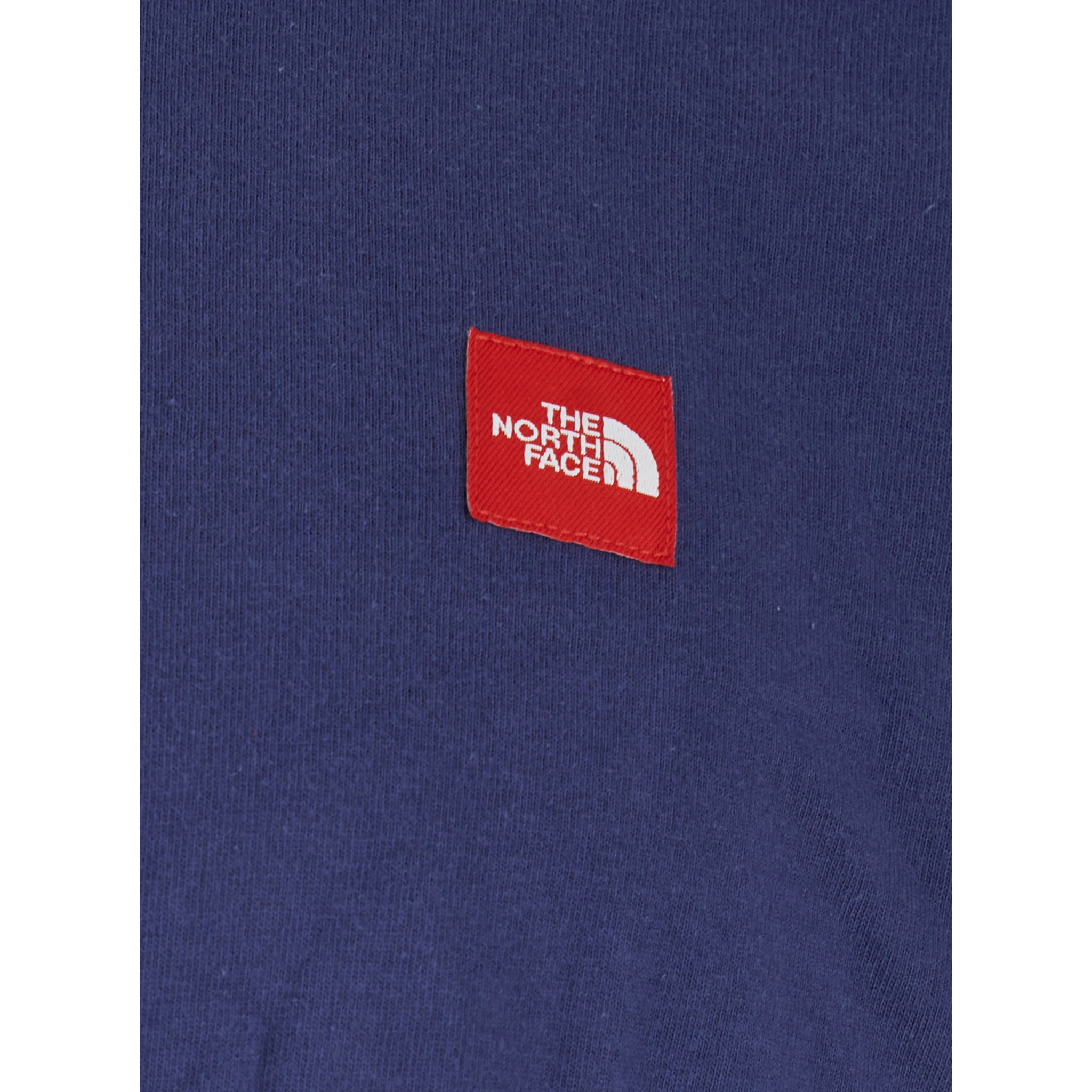 Blue Crewneck T-Shirt with Logo Patch on the Front in Cotton Man