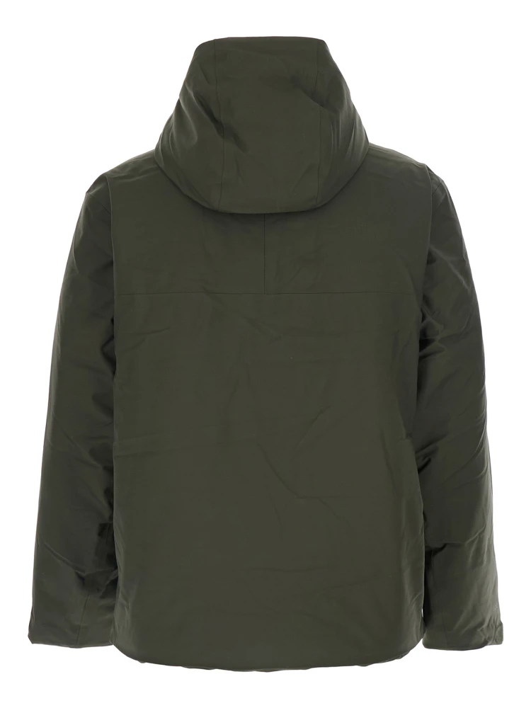 Green Jacket with Drawstring Hood in Tech Fabric Man alternative