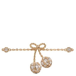 Chez Valentino Gold Colured Bracelet with Chain-Link Design with VLogo and Pendant Charm in Bronze Woman