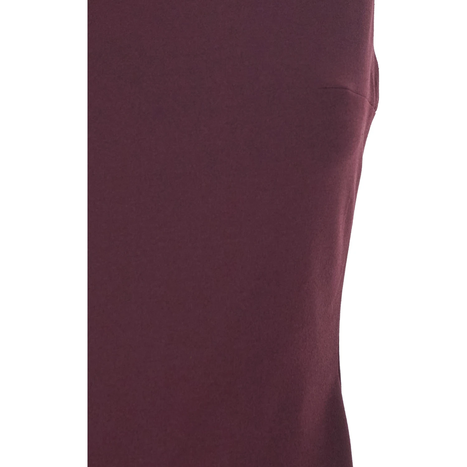 Bordeaux Long Dress with Square Neckline and Cut Out on the Back in Fabric Woman