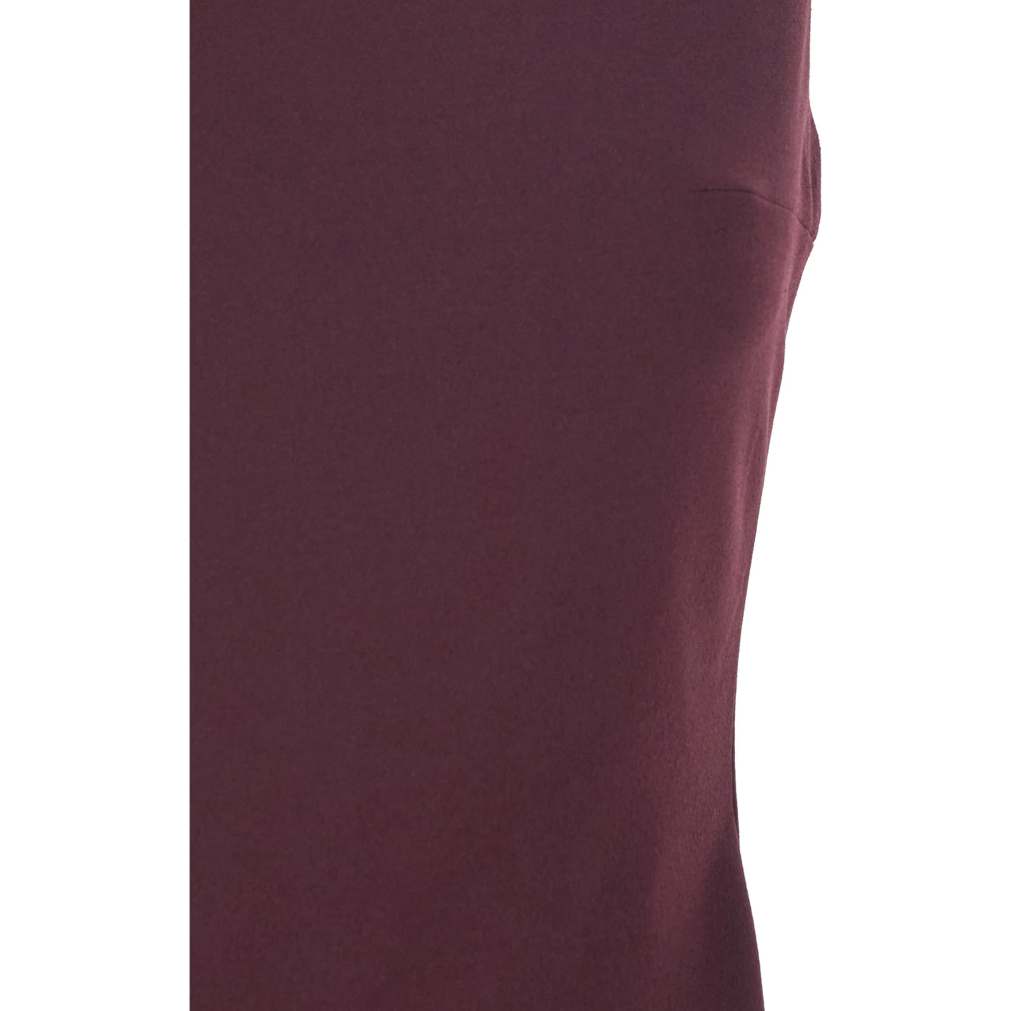 Bordeaux Long Dress with Square Neckline and Cut Out on the Back in Fabric Woman