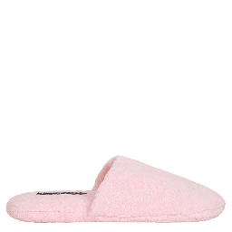Pink Slippers with Footbed with Logo Embroidery in Cotton Home