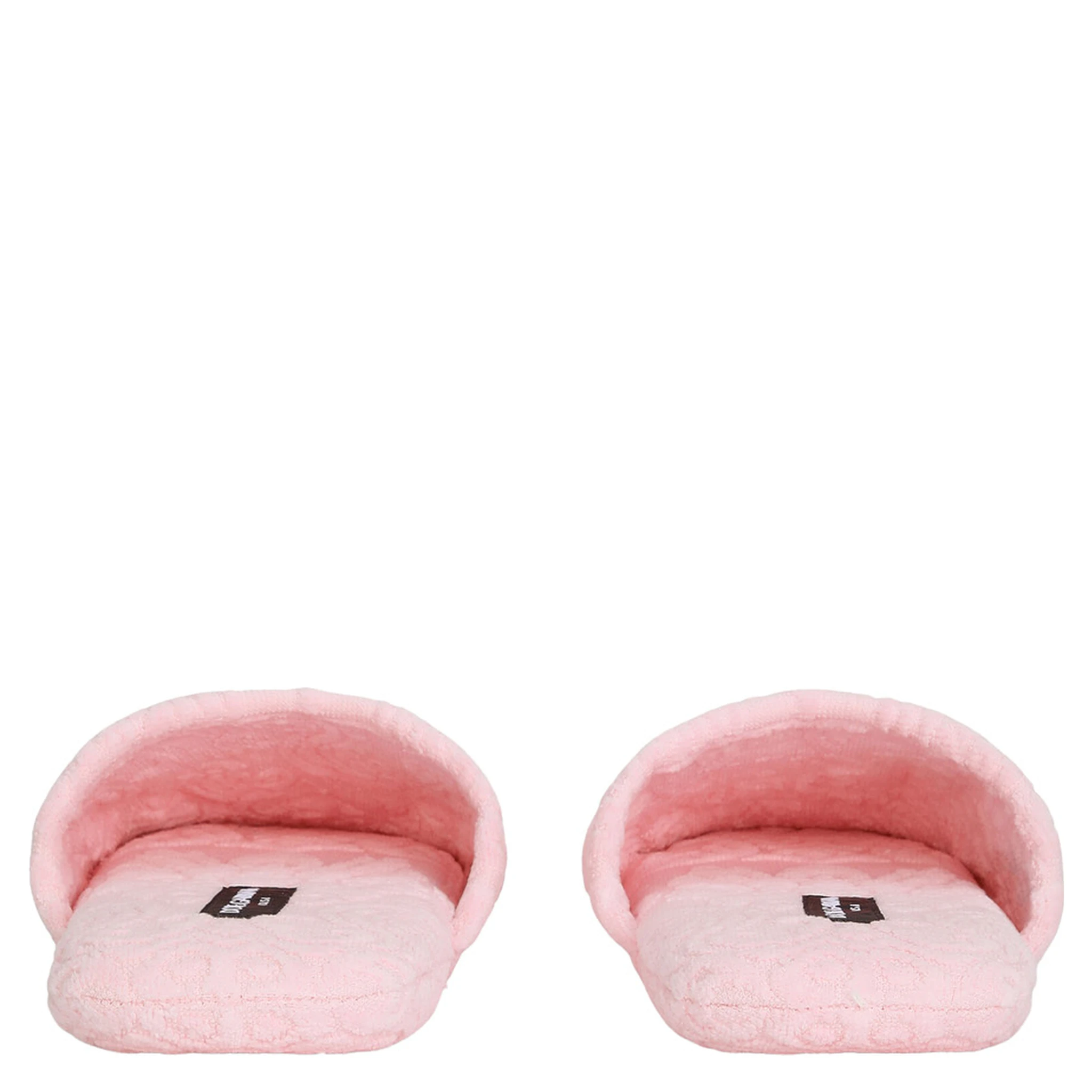 Pink Slippers with Footbed with Logo Embroidery in Cotton Home