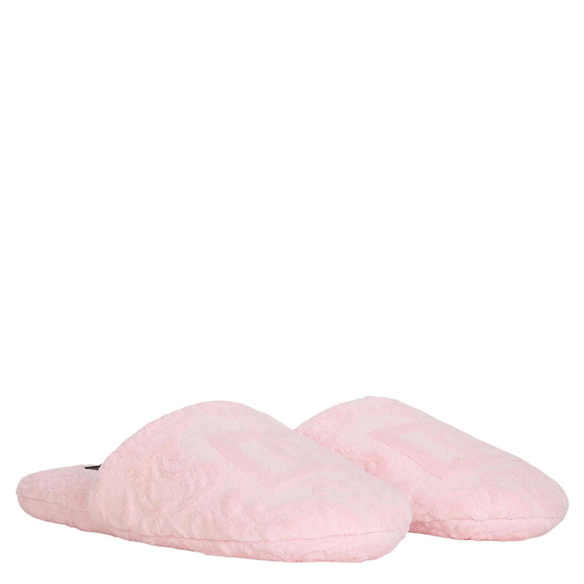 Pink Slippers with Footbed with Logo Embroidery in Cotton Home