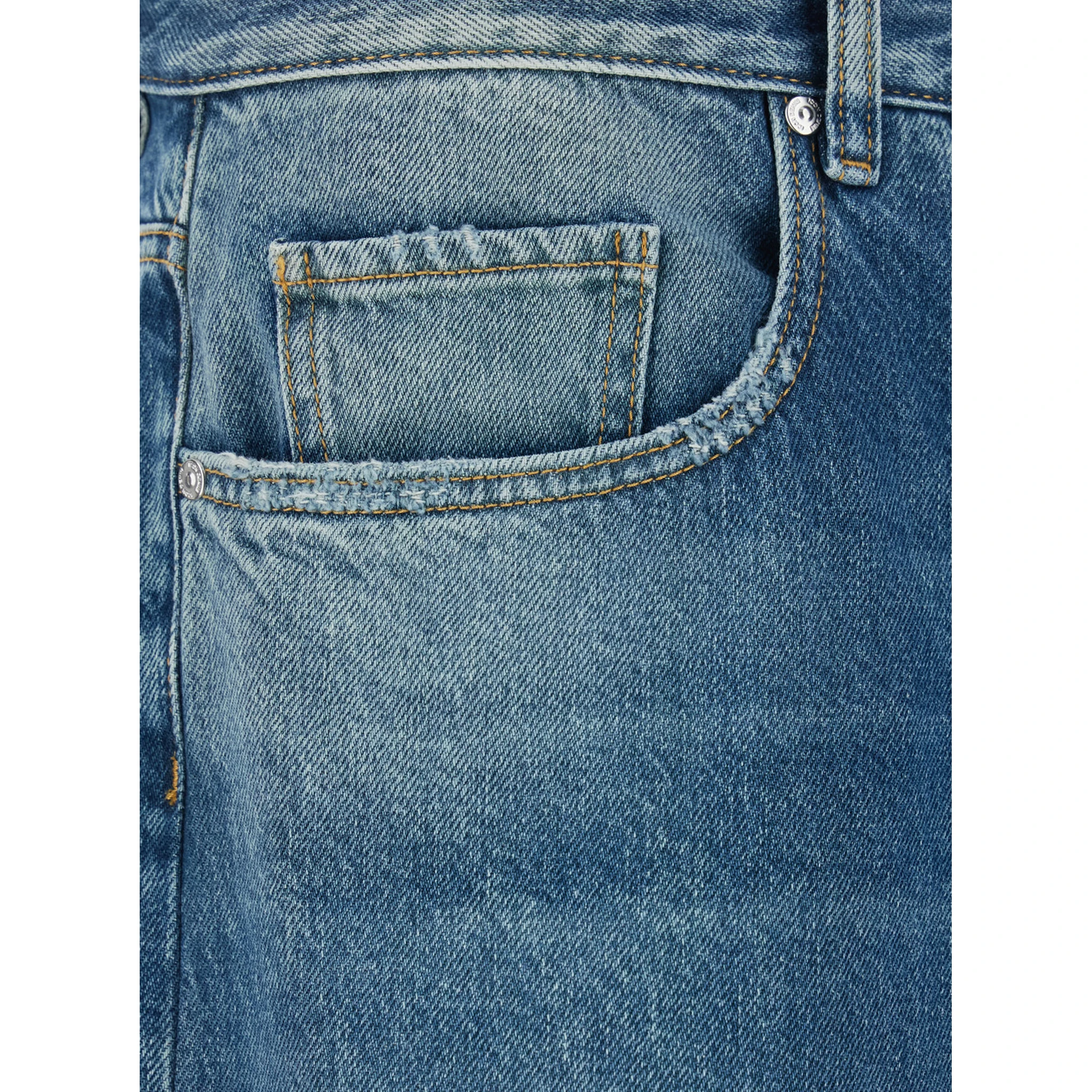 Will Light-Blue 5-Pocket Jeans with Logo Patch in Cotton Denim Man