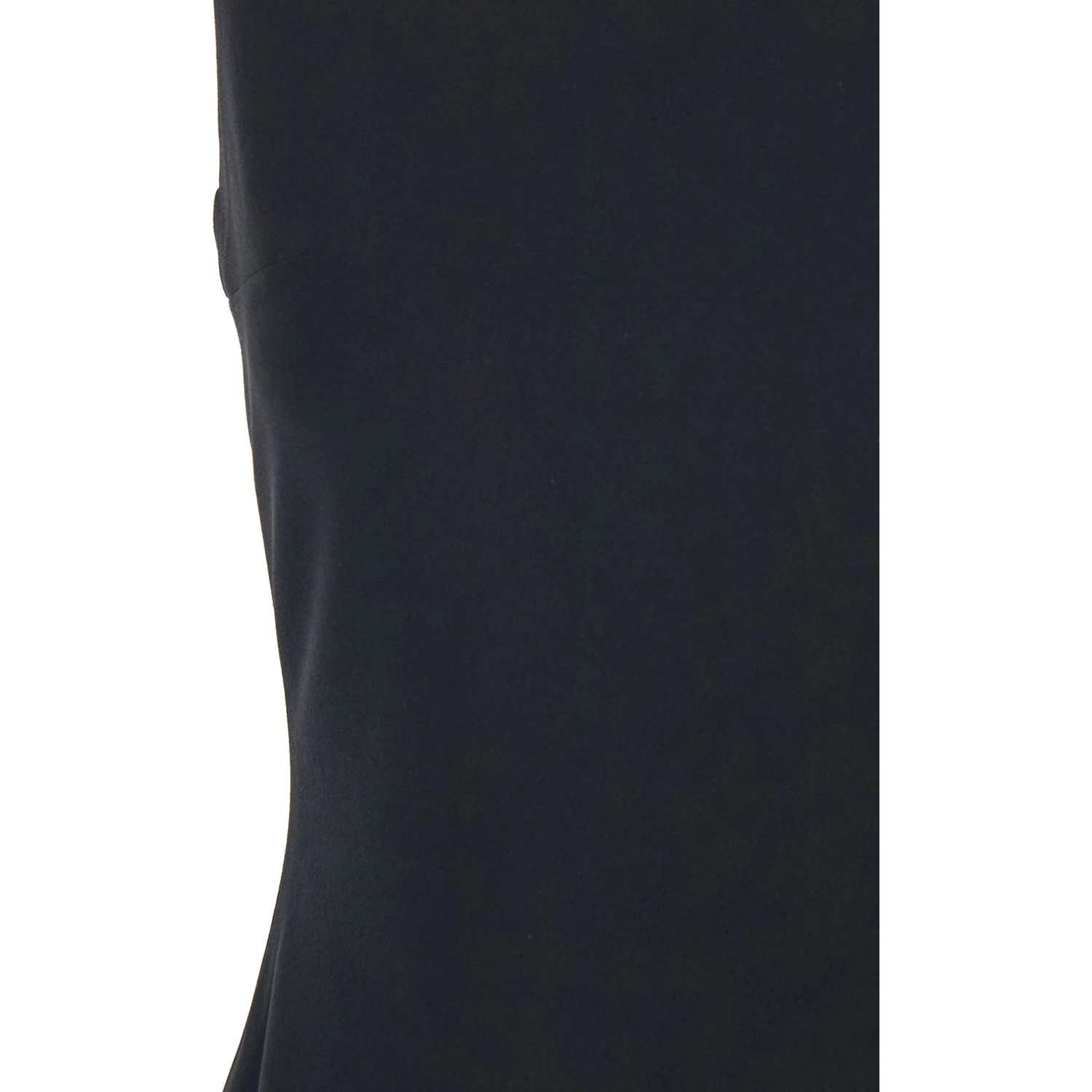 Black Long Dress with Square Neckline and Cut Out on the Back in Fabric Woman