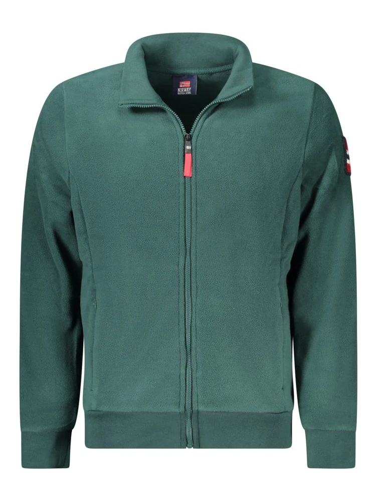 Green Polyester Men Sweater