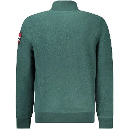 Green Polyester Men Sweater