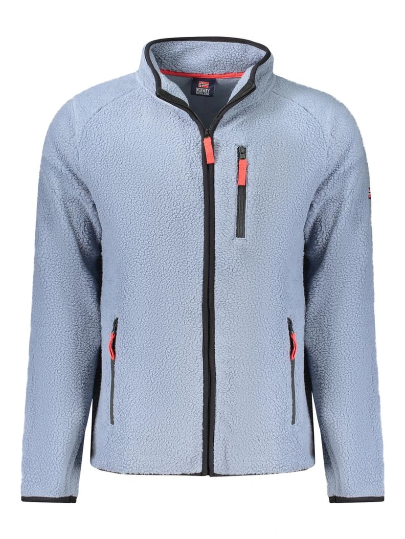 Blue Polyester Men Sweater