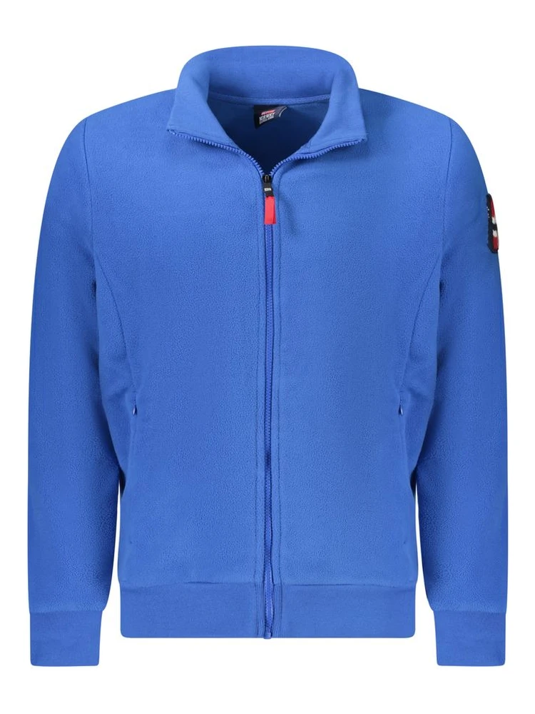 Blue Polyester Men Sweater