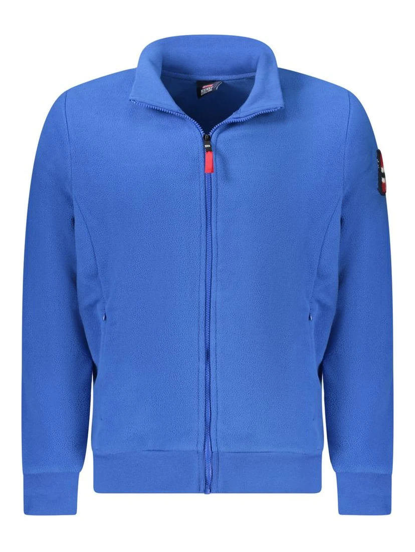 Blue Polyester Men Sweater