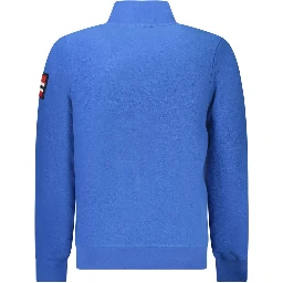 Blue Polyester Men Sweater