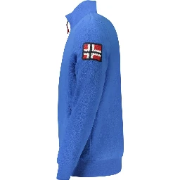 Blue Polyester Men Sweater