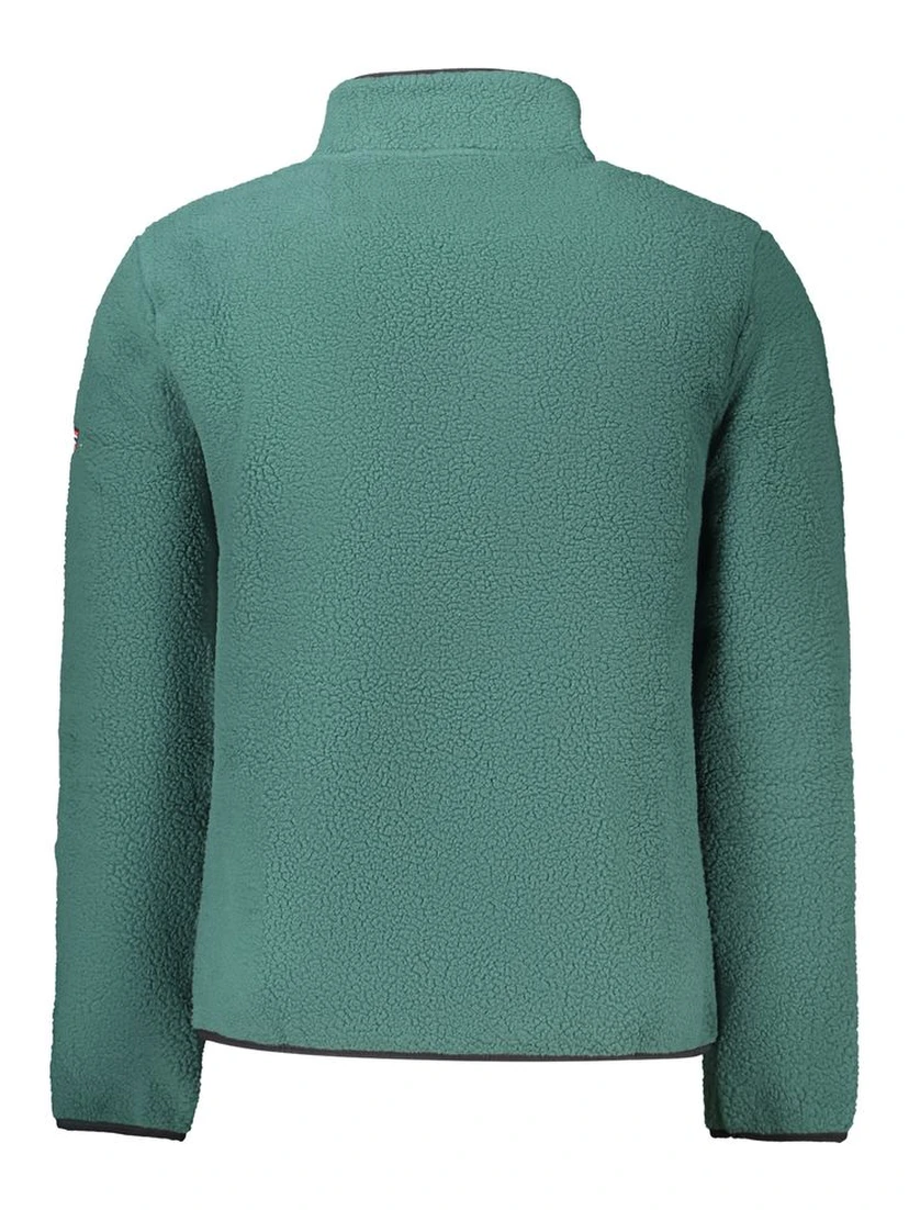 Green Polyester Men Sweater