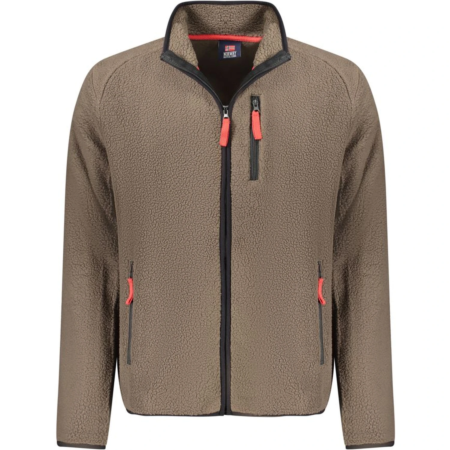 Brown Polyester Men Sweater