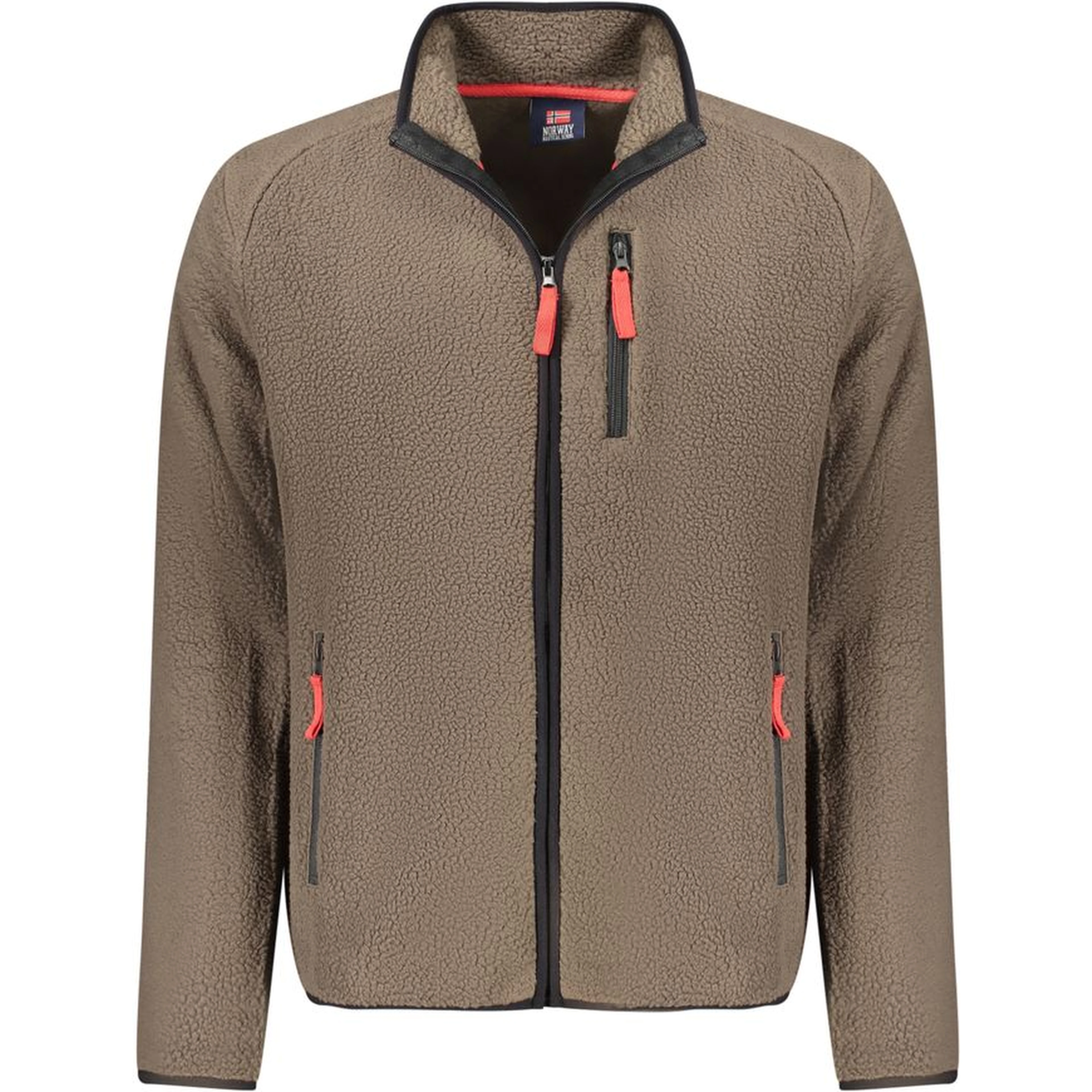 Brown Polyester Men Sweater
