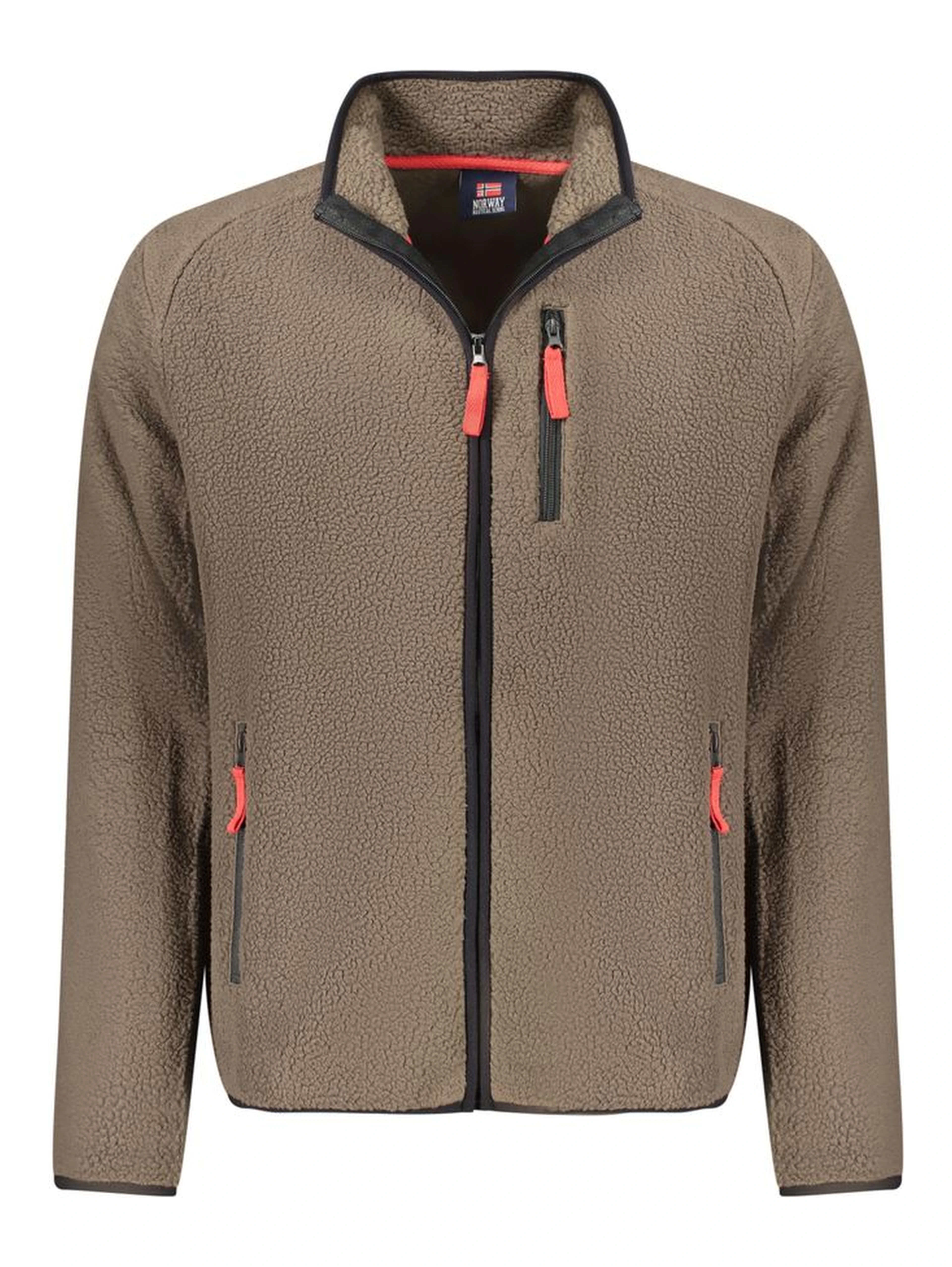 Brown Polyester Men Sweater