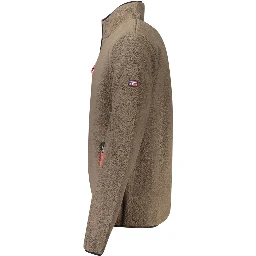 Brown Polyester Men Sweater