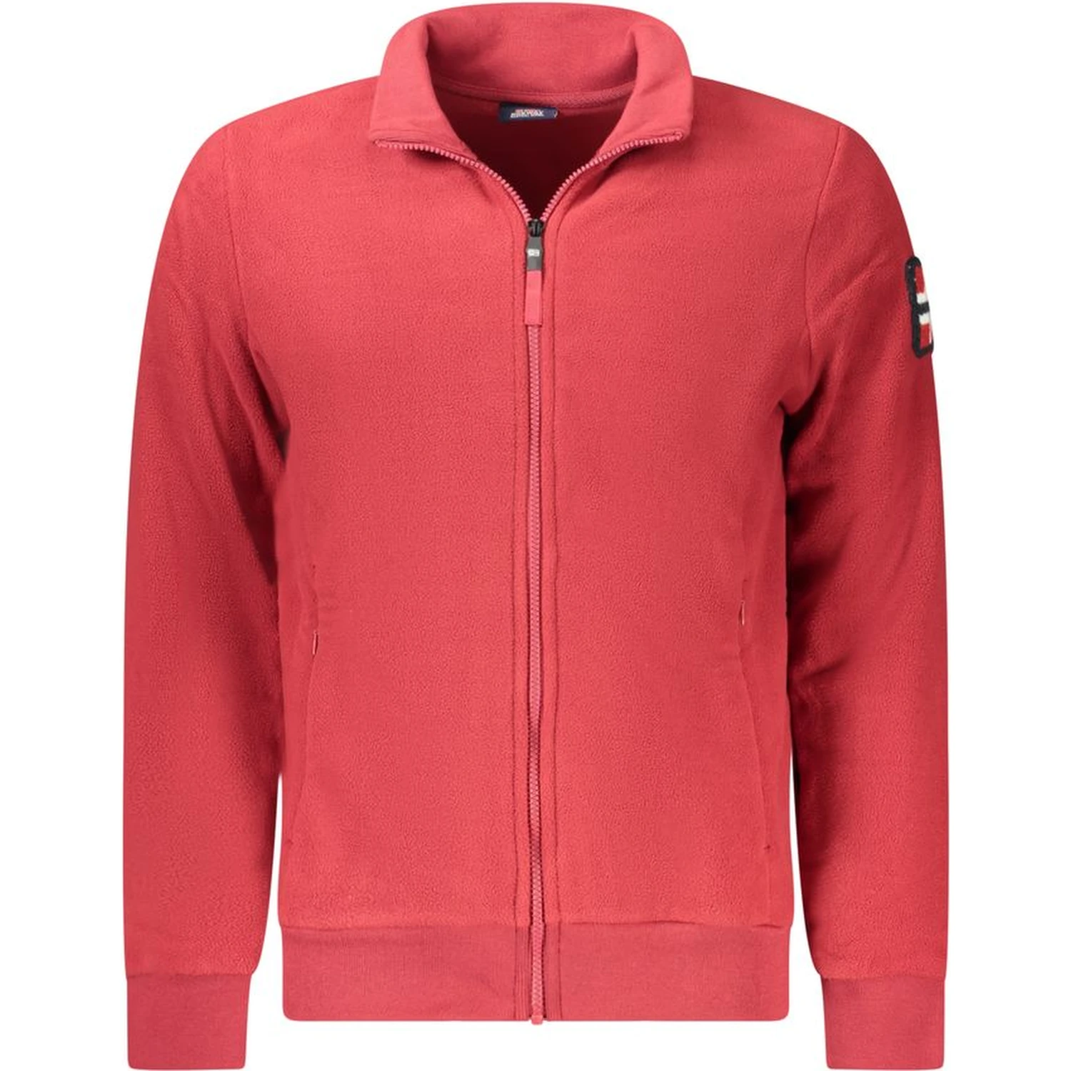 Red Polyester Men Sweater