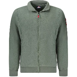 Green Polyester Men Sweater