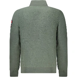 Green Polyester Men Sweater