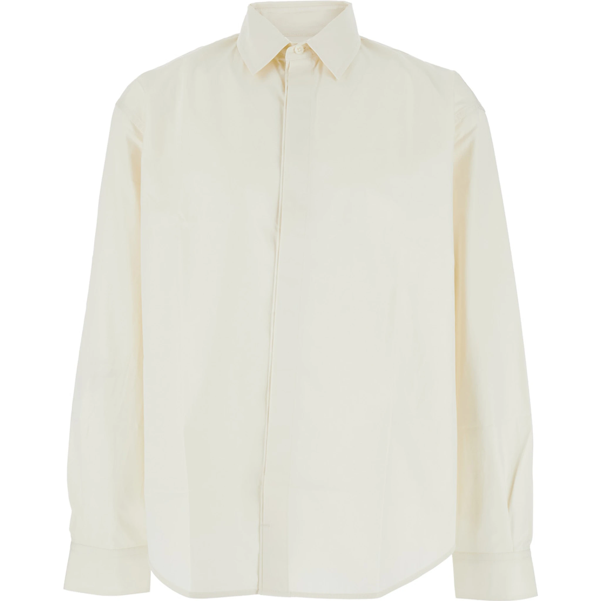 Henri White Shirt with Maxi J Logo on the Back in Cotton Man