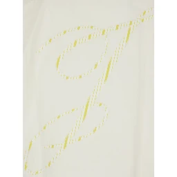 Henri White Shirt with Maxi J Logo on the Back in Cotton Man