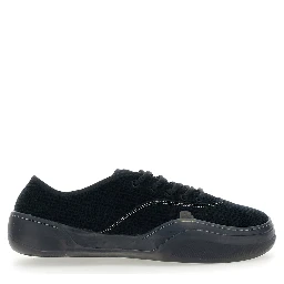Low Skate Mule Black Low-Top Sneaker with Side Logo in Cotton Man
