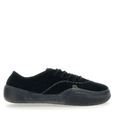Low Skate Mule Black Low-Top Sneaker with Side Logo in Cotton Man
