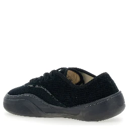 Low Skate Mule Black Low-Top Sneaker with Side Logo in Cotton Man